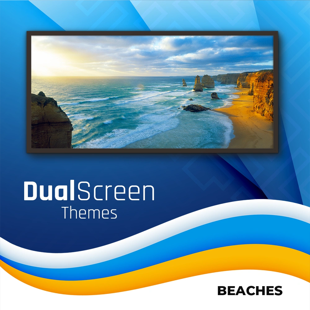 Dual Screen Beaches Windows Theme