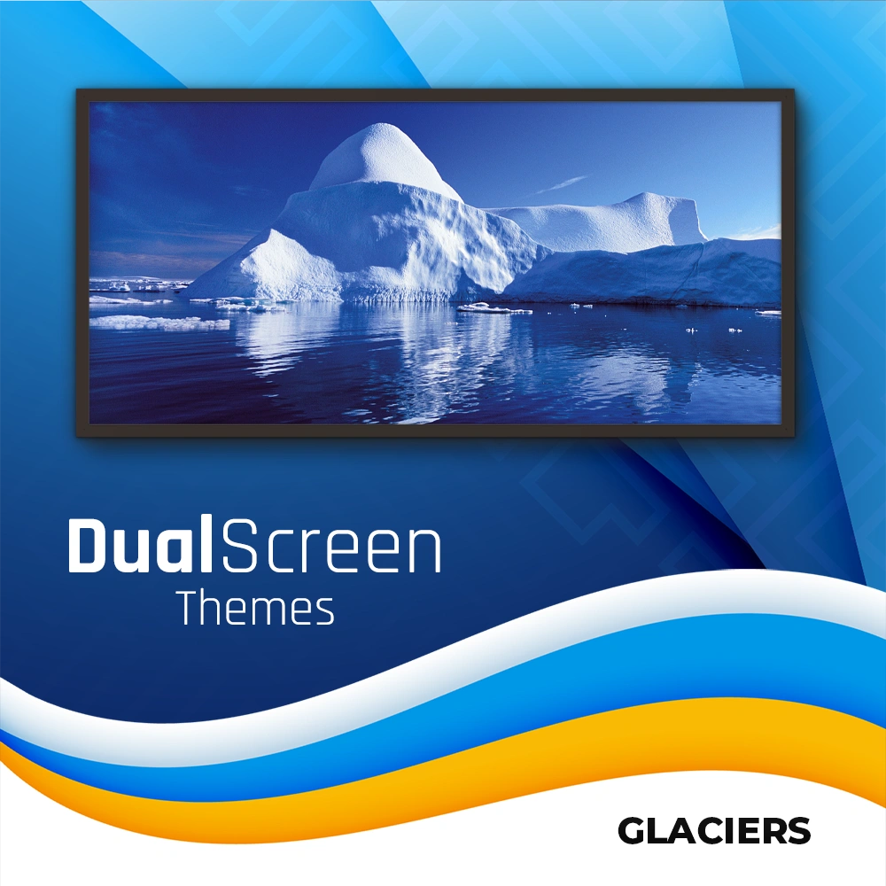 Dual Screen Glaciers Windows Theme