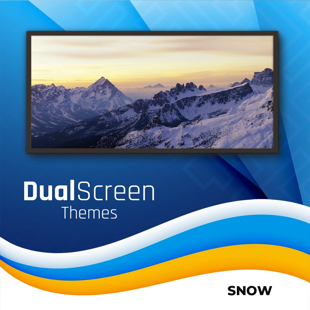 Dual Screen Snow Windows Theme