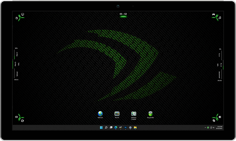 Nvidia Windows Theme Screenshot